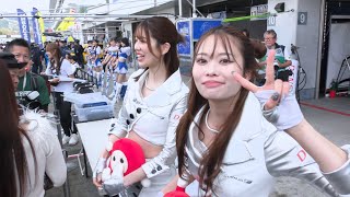 【GT500レースアンバサダー登場 / 桐生もえこさん/新谷桐子さん aprビクトリア】SuperTaikyu  最終戦  ピットウォークの模様  2024.11.17