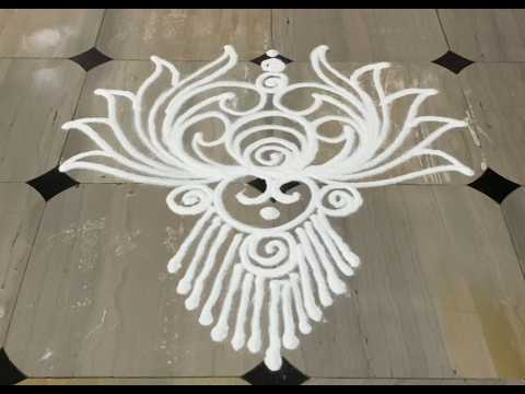Daily Rangoli #:56 Simple & Stunning Design in minutes