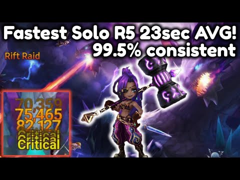 UPDATED - Fastest Solo R5 Deborah, Post ROBO Buff - Summoners War