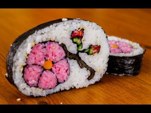 How to Make Flower Sushi Art - Amazing Food Recipe Video