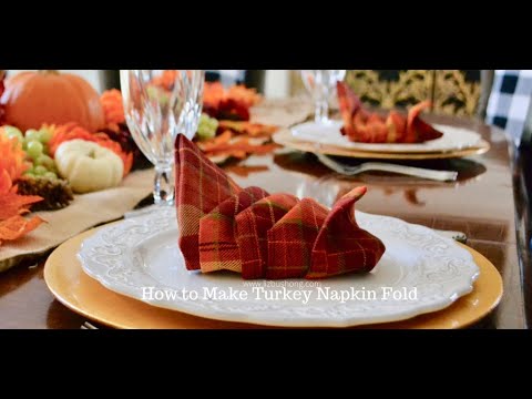 DIY Turkey Napkin Fold  New Design