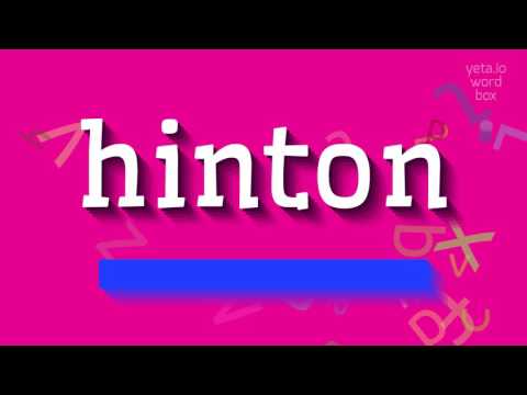 HOW TO SAY HINTON? #hinton