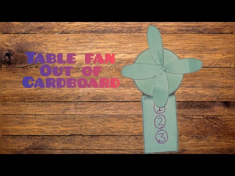 Summer craft :Table fan out of cardboard at home - DIY Craft #diy #craft #artandcraft #subscribe