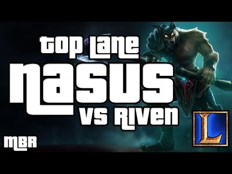 DreadKnight Nasus Vs Riven Top Lane - Season 4 League of Legends Gameplay - HD