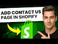How To Add Contact Us Page In Shopify Step By Step