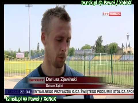 tv.nsk.pl 2012-07-12 Zawodnik Świtu Nowy Dwór Mazowiecki Dariusz Zjawiński w Dolcanie Ząbki