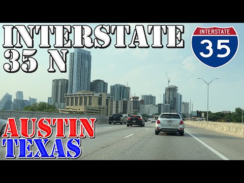 I-35 North - Austin - Texas - 4K Highway Drive