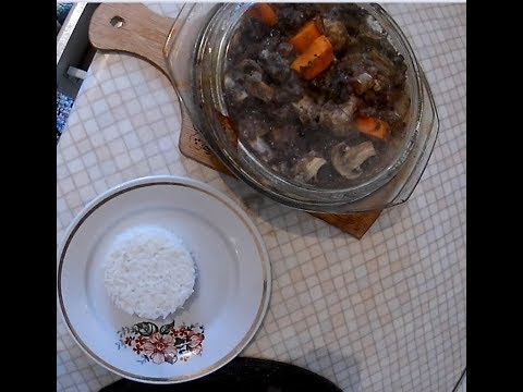 Лосятина с грибами & рисом