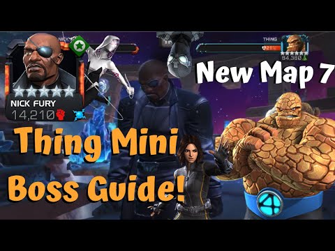 New Map 7 Stacked Thing Mini Boss Guide! Double Takedown! - Marvel Contest of Champions