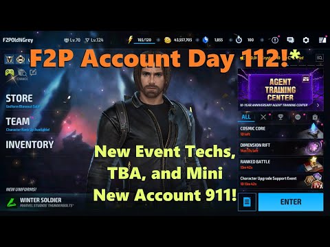 Marvel Future Fight: F2P Account Day 112!  New Event Techs, TBA, and Mini New Account 911! 🏆🤓🩹