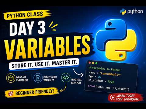 Python Variables Explained In Hindi Python Tutorial For Beginners Day 3 Learndeploy