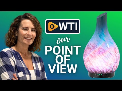 MAXWINER Essential Oil Diffusers Colourful Art Glass Aromatherapy Diffuser with 7 Colors Lights Changing - WTI product video review