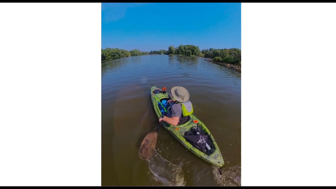 Kayaking the Fox River in Illinois with Cameras