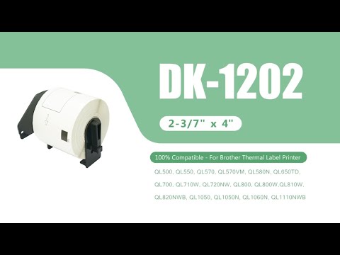 Brother DK-1202 Shipping Labels Compatible Die-Cut White DK1202 Labels 2-3/7" x 4"