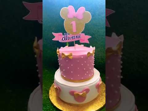 MICKEY & MINNIE THEME CAKE TOPPER BY AKSHATA HEDDA | CREATIVE CAKE TOPPER IDEAS | GIRL BIRTHDAY CAKE