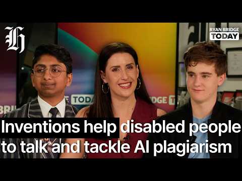 Thumbnail for Teens' inventions help disabled people to talk and tackle AI plagiarism | Ryan Bridge TODAY