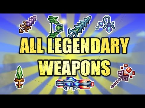 ALL LEGENDARY WEAPONS - Terraria CALAMITY Mod