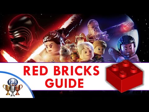 LEGO Star Wars The Force Awakens - Red Brick Locations (Red Leader) All 25 Red Bricks