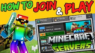How to Join in Server and Play multiplayer Games in Minecraft pe/Bedrock in android | best servers