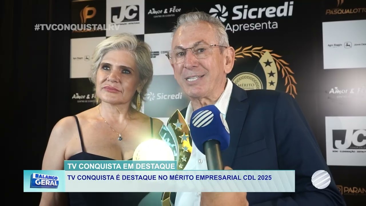 TV Conquista recebe Prêmio Mérito Empresarial CDL 2025 em Lucas do Rio Verde