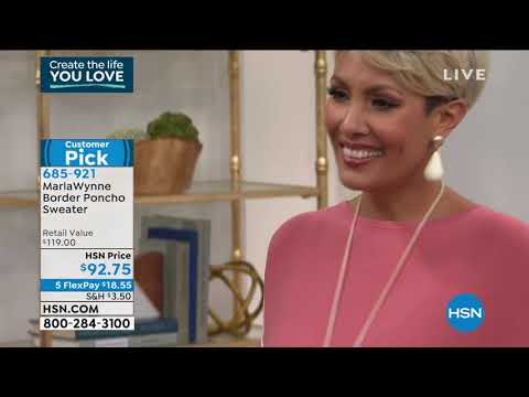 MarlaWynne Border Poncho Sweater