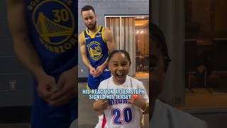 Little man had on Steph Curry&#39;s HS jersey 🙌 (via imfromthestead/IG)