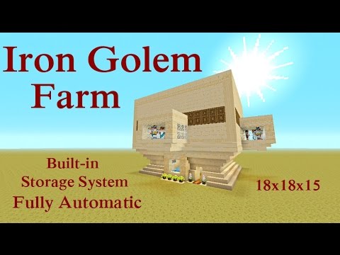 K1 Inc. - Minecraft Tutorial : Iron Golem Farm Playstation & Xbox, Build-in Storage System