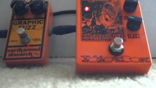 Video thumbnail for IdiotBox Blasteroid Fuzz VS. Earth Sound Research Graphic Fuzz DEMO by atarimatt