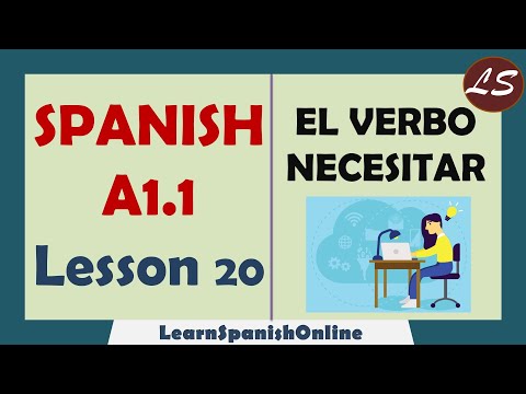 Verb Need in Spanish | El Verbo Necesitar en Español | A1 - Lesson 20