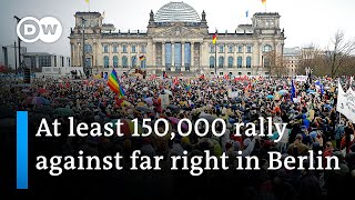 Protests across Germany: Hundreds of thousands rally against far right | DW News