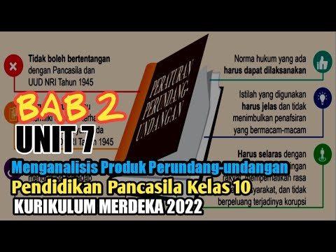 BAB 2 Kelas 10 || Unit 7 Menganalisis Produk Perundang-undangan || Pendidikan Pancasila || 2022-2023