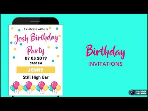 Invitation Card Maker: Ecards Video