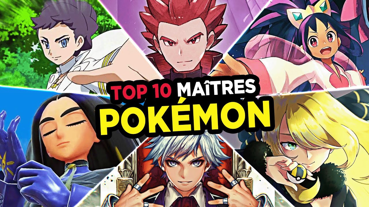 10 MEILLEURS MAÎTRES de POKÉMON 🔥