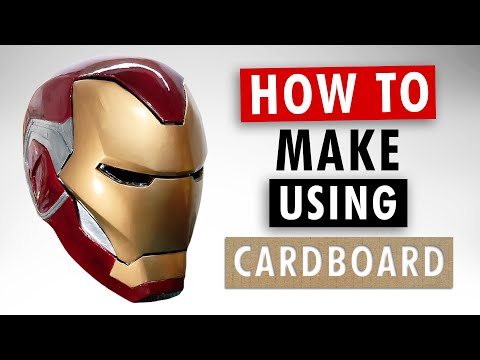 Make your own Iron Man Mark 85 Helmet Using Cardboard (and other stuff) - Tutorial