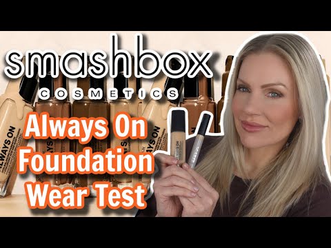 SMASHBOX ALWAYS ON SKIN-BALANCING FOUNDATION & HALO  4-IN-1 PERFECTING PEN CONCEALER \ WEAR TEST