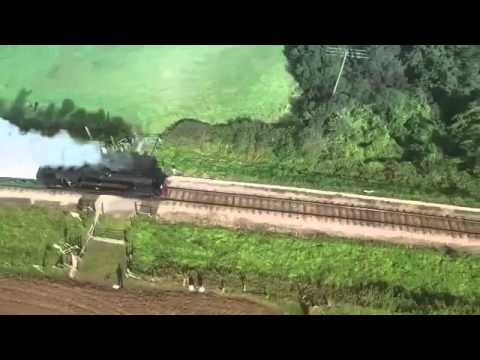 Phantom drone chasing steam train