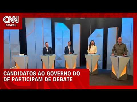 Debate do DF tem ataques à Celina Leão e críticas ao acordo do BRB | LIVE CNN