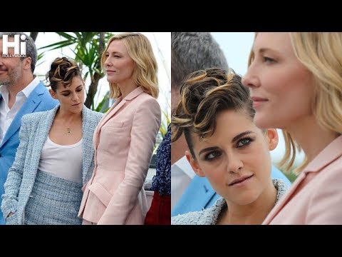 Kristen Stewart and Cate Blanchett at Cannes for the press conference of the Jury 2018