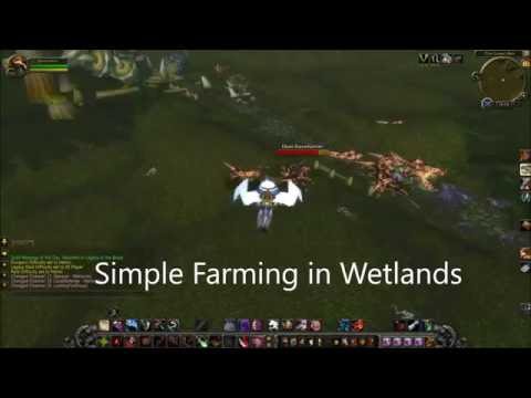 WoW Wetlands gold farming with cloth and leather