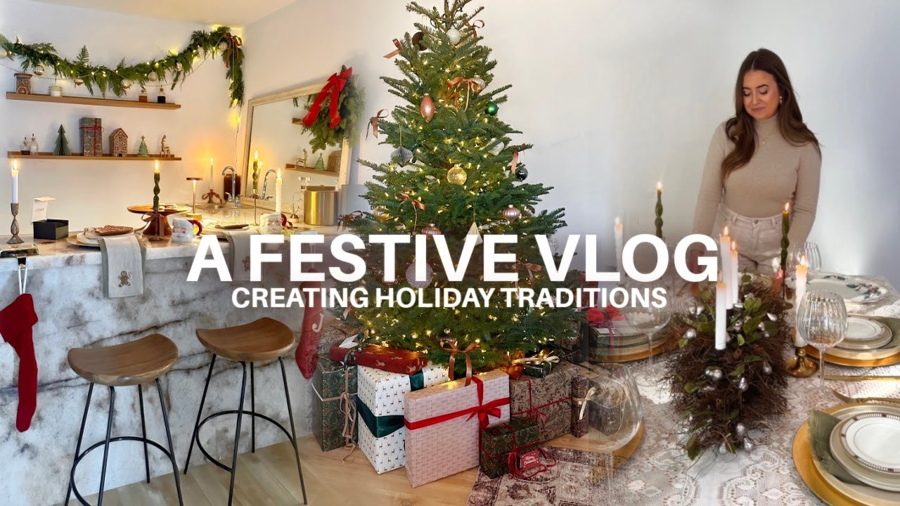 A FESTIVE WEEK 🎄✨ CREATING HOLIDAY TRADITIONS, CABIN GETAWAY, & OUR FIRST REAL CHRISTMAS TREE!