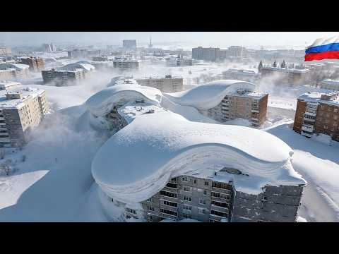 CHAOS in Kamchatka, Russia — Multi-Story Homes BURIED by Record Snow After Deadly Cyclone!