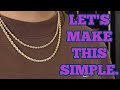 Delamore 10k Yellow Gold 4mm Rope Chain Necklace