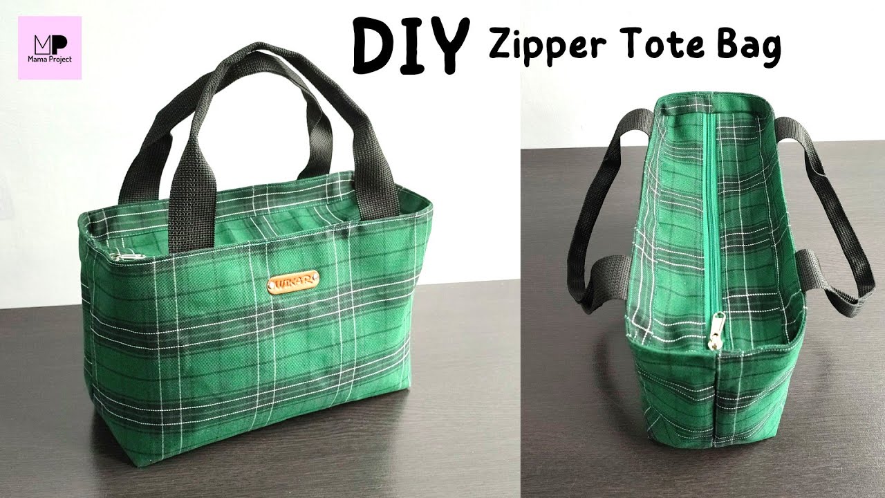 DIY Recessed Zipper Tote Bag | DIY Tote Bag Tutorial