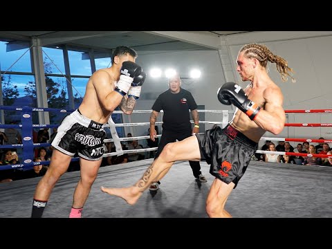 Muay Thai Fight 72.5kg Class - Carlisle Cooksley vs. Avery Gordon Aftermath of Elbow