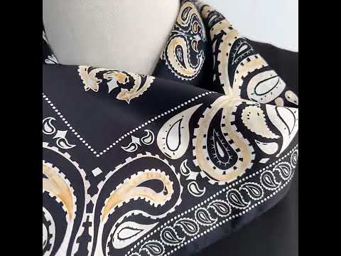 Foulard carré en soie de mûrier, foulard de tête en vraie soie, à la mode, 100%