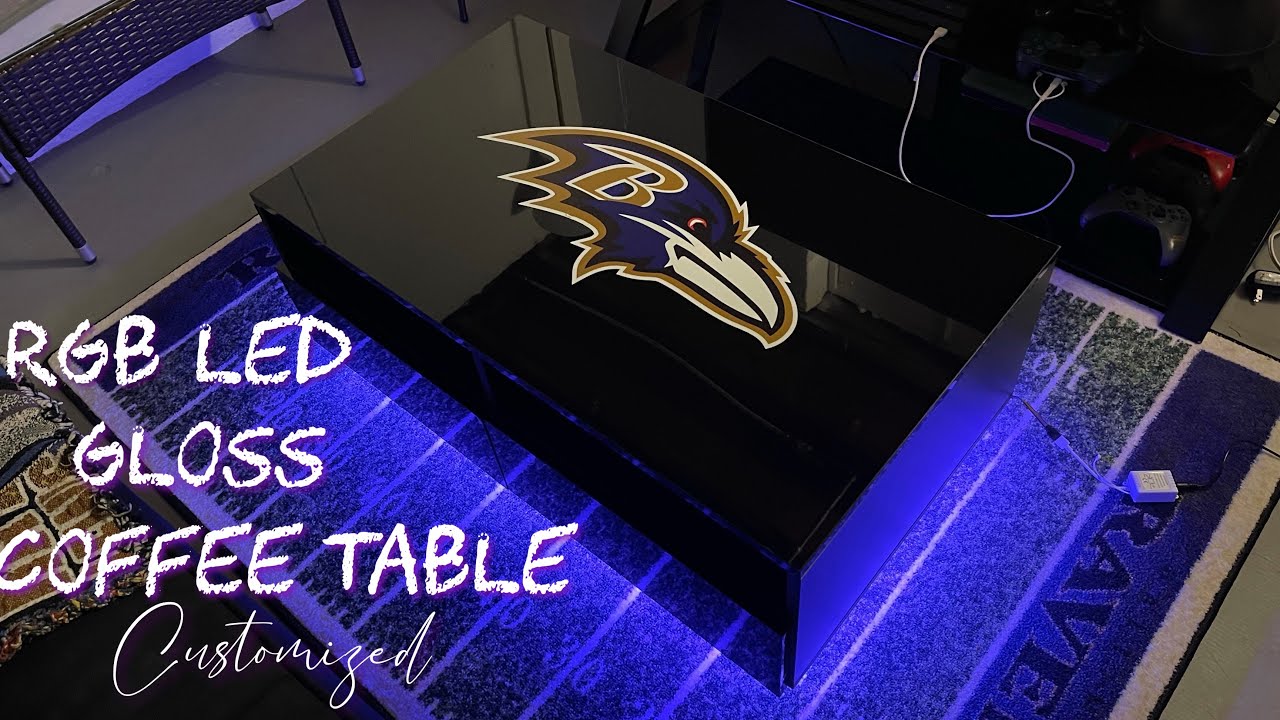 Watch video RGB Led High Gloss Customized Coffee Table Unboxing/Review Now RGB Led High Gloss Customized Coffee Table Unboxing/Review