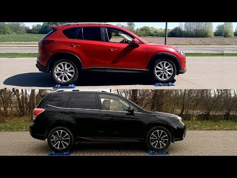Mazda CX-5 AWD vs Subaru Forester XT S-AWD - 4x4 test on rollers