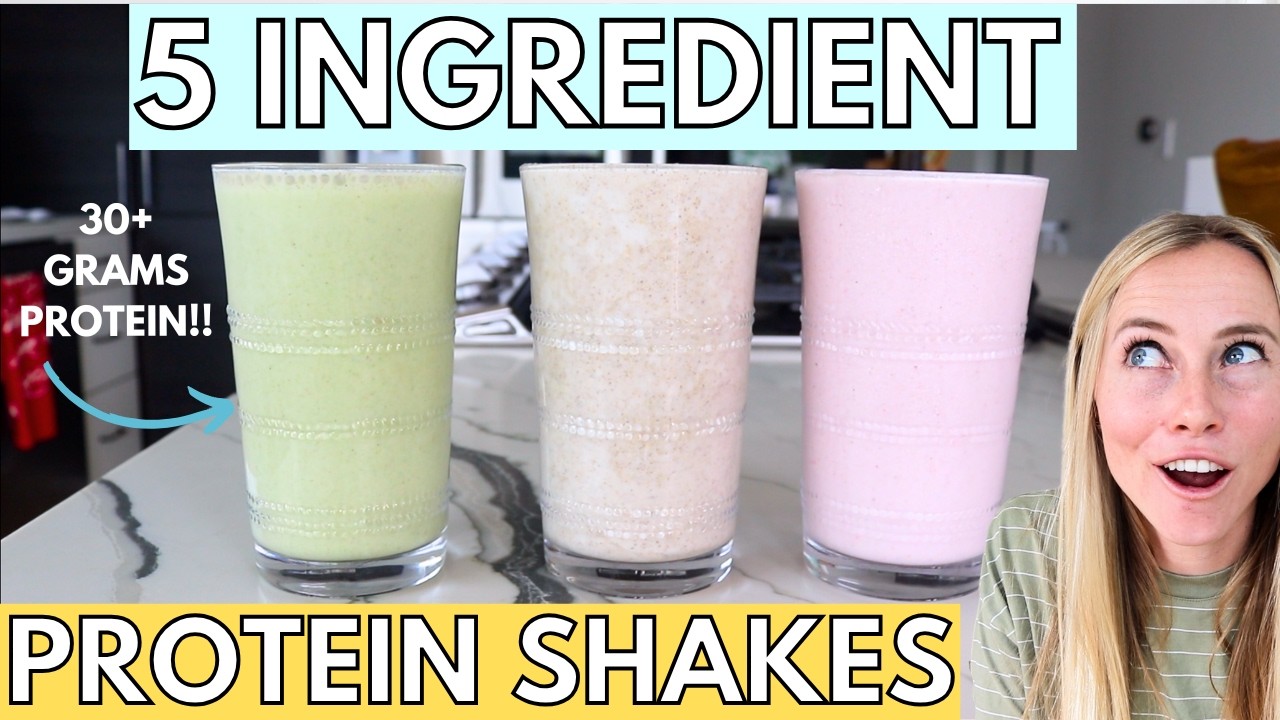 5 Ingredient Protein Shakes To Keep You Fuller Longer [30+ Grams Protein!!]