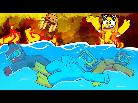 Criamos um Aquário Dentro do Nether