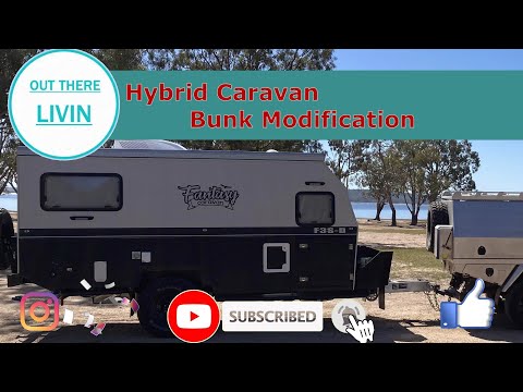 Hybrid caravan, Modification, top bunk extension, Cheap, Quick, easy DIY.